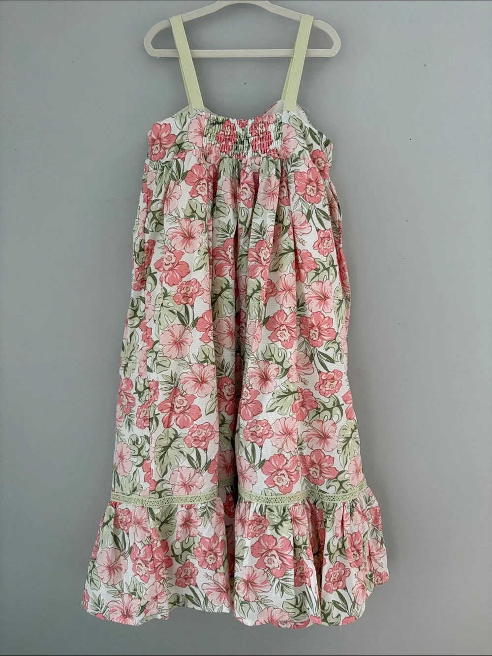 Rachel Zoe Pink & Green Floral Bow-Front Maxi Dress